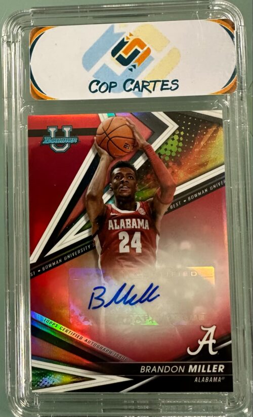 2022-23 Bowman University's Best Basketball Brandon Miller Auto Red 10/10