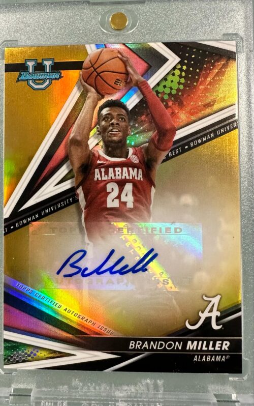 2022-23 Bowman University's Best Basketball Brandon Miller Auto Gold 1/50